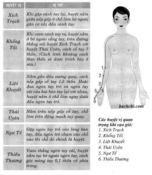 Cách xác định huyệt cạo gió